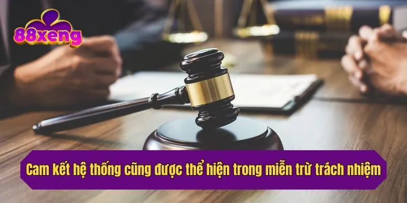Cam kết hệ thống cũng được thể hiện trong miễn trừ trách nhiệm